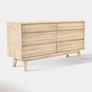 6 Drawer Dresser - Washed Oak